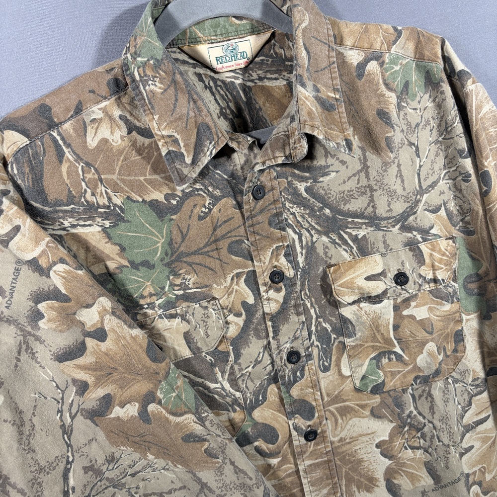 RedHead Camouflage Shirt Men’s Long Sleeve Outdoor Button Up Large Regular Camo